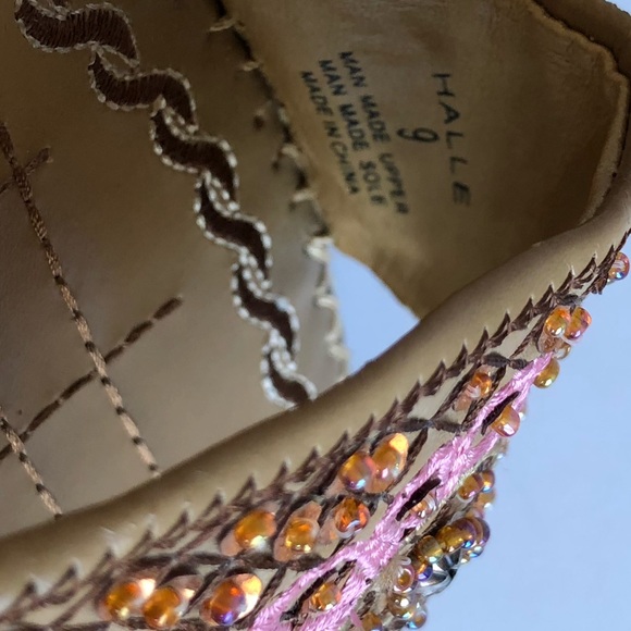 Coconut Matisse Halle embroidered beaded slides 9 - Picture 6 of 10